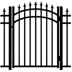 Ideal Finials #6004 Aluminum Arched Walk Gate (IX-FINIALS-600M-AG)