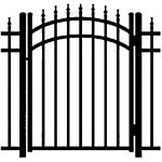Ideal Finials #6004 Aluminum Arched Walk Gate (IX-FINIALS-600M-AG)