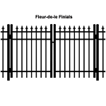 Ideal Finials #600 Aluminum Double Swing Gate - Standard (IX-FINIALS-600-DG)