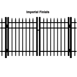 Ideal Finials #600 Aluminum Double Swing Gate - Standard (IX-FINIALS-600-DG)