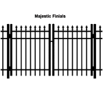 Ideal Finials #600 Aluminum Double Swing Gate - Standard (IX-FINIALS-600-DG)