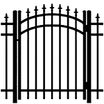 Ideal Finials #6003 Aluminum Arched Walk Gate (IX-FINIALS-600-AG)