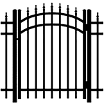 Ideal Finials #6003 Aluminum Arched Walk Gate (IX-FINIALS-600-AG)