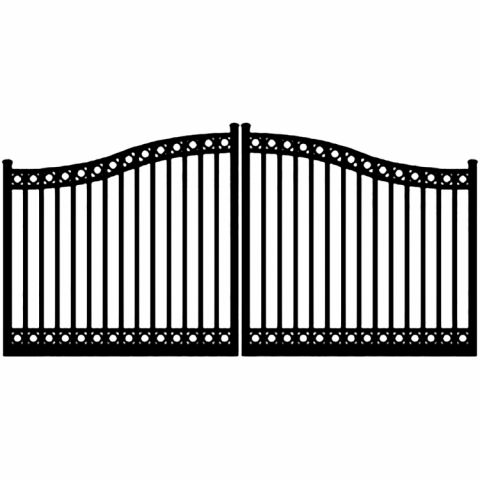 Ideal #8330 Aluminum Double Swing Gate, with Top & Bottom Rings