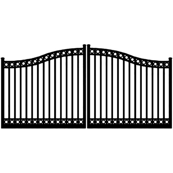 Ideal #8330 Aluminum Double Swing Gate, with Top & Bottom Rings