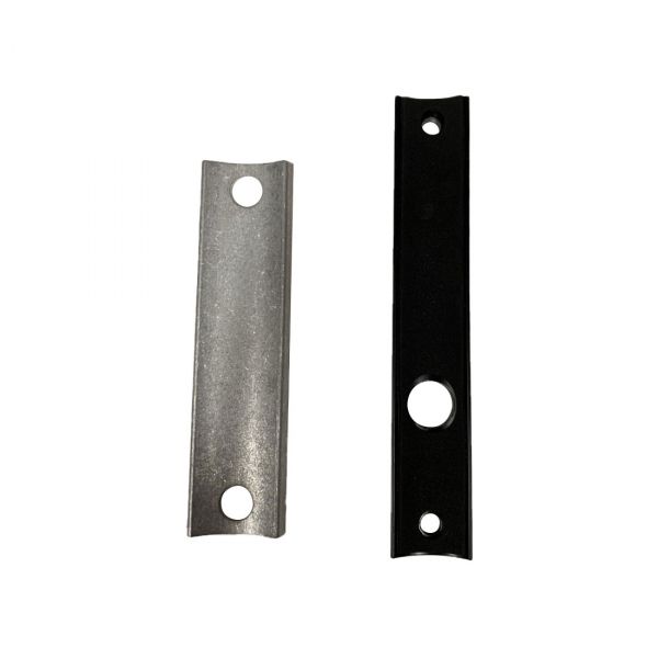 Snug Cottage Hardware Round Post Adapter Kit for Lock Installation on Chain Link Fence Gates - Black