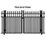 Ideal Finials #600MD Aluminum Double Swing Gate - Modified Double Picket (IX-FINIALS-600MD-DG)