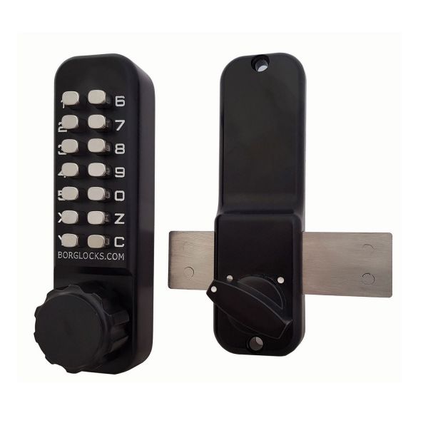Borglocks Vertical Keypad Lateral Action Combination Dead Bolt Lock for Gates or Doors