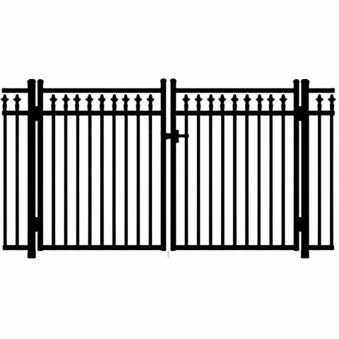 Jerith Legacy #211 Modified Aluminum Double Swing Gate w/Finials