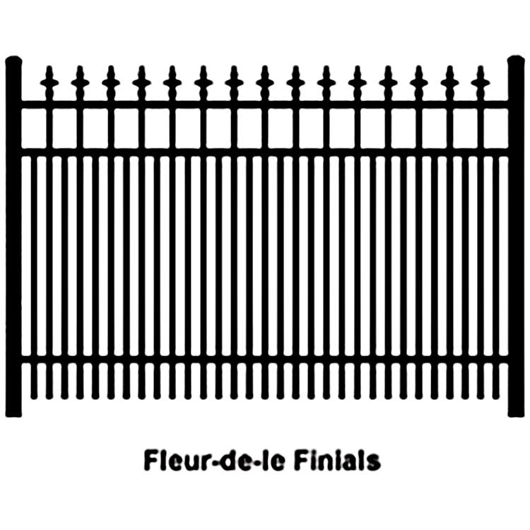 Ideal Finials #600 Double Picket Aluminum Fence Section | Hoover
