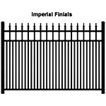 Ideal Finials #600 Modified Double Picket Aluminum Fence Section (IX-FINIALS-600MD-S)