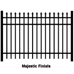 Ideal Finials #600 Aluminum Fence Section (IX-FINIALS-600-S)