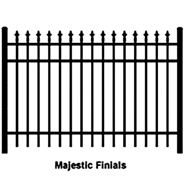 Ideal Finials #600 Aluminum Fence Section