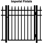 Ideal Finials #600M Aluminum Single Swing Gate - Modified (IX-FINIALS-600M-SG)