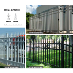 Jerith Industrial #I111 Aluminum Fence Section w/Finials (JX-I111-S)