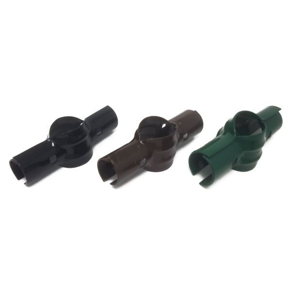 Chain Link Fence Line Rail / Boulevard Brace Clamps - Black, Brown, and Green
