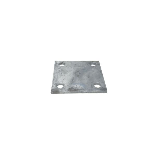 Chain Link Fence Floor Flange - Galvanized Plates - 4", 6", and 8" Square