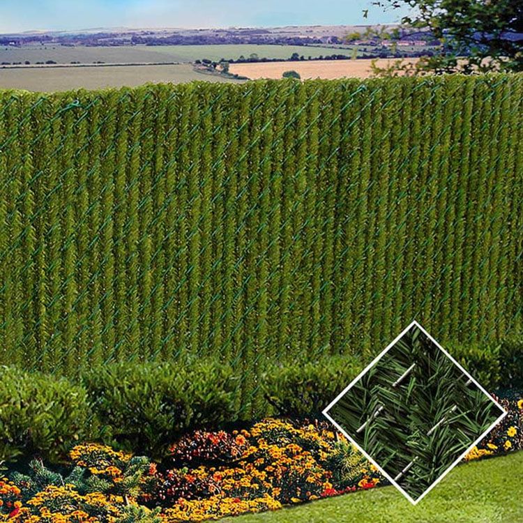 PRIVACY HEDGE SLATS FOR 6' HIGH CHAIN LINK FENCE 10' LINEAR FOOT COVERAGE 
