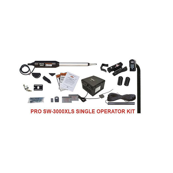 Linear PRO-SW3000XLS Automatic Gate Opener Kit for Single Swing Gates (650 lb capacity)