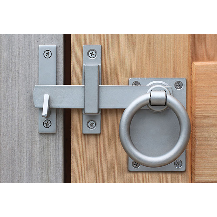 Snug Cottage [4149-L6SP] Exterior Gate Ring Turn Latch - Twisted Ring -  Black Finish - 6 L  Decorative Hardware, Cabinet, Door, Shutter, Window  Hardware, Bath & Architectural Accessories