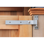 Snug Cottage Hardware Contemporary Cranked Band Hinges for Wood Gates - 316 Stainless Steel, Pair (6295-P)