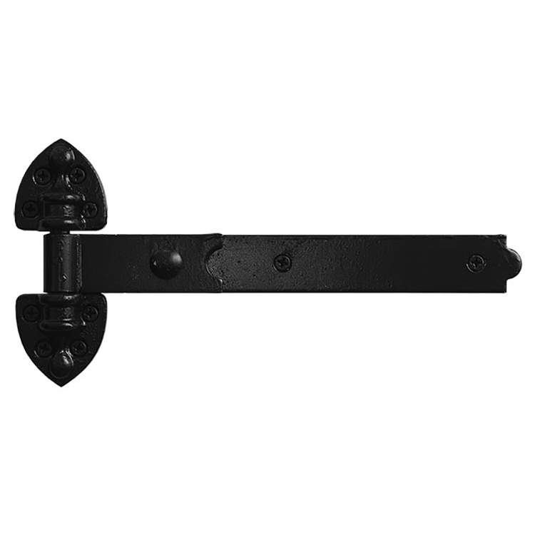 1 pair of black ornamental 24 inch heavy reversible door & gate hinges stables 