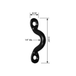 Snug Cottage Hardware Stainless Steel Link to Screw - Black (3484-B316)
