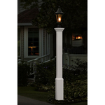 New England Arbors Madison White Lamp Post Only (VA94429), White (UL-MLAMP)