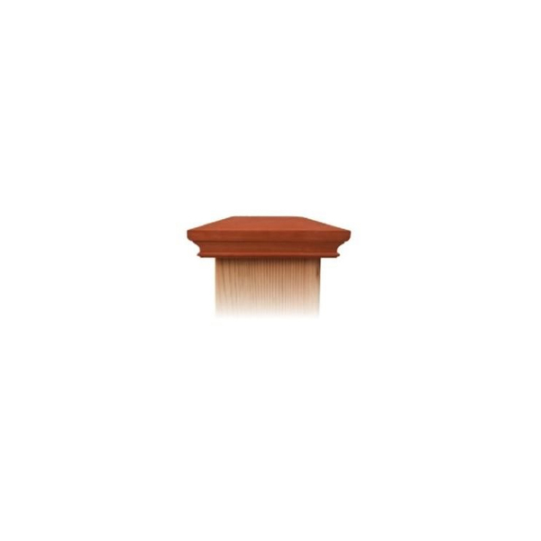 Nationwide Industries New England Style Miter-less Wood Post Caps - Mahogany