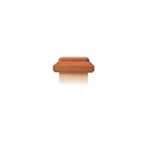 Nationwide Industries Traditional Style Miter-less Wood Post Caps - Mahogany