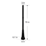 Gama Sonic Imperial Lamp Post - No Light - Black (97SP0)