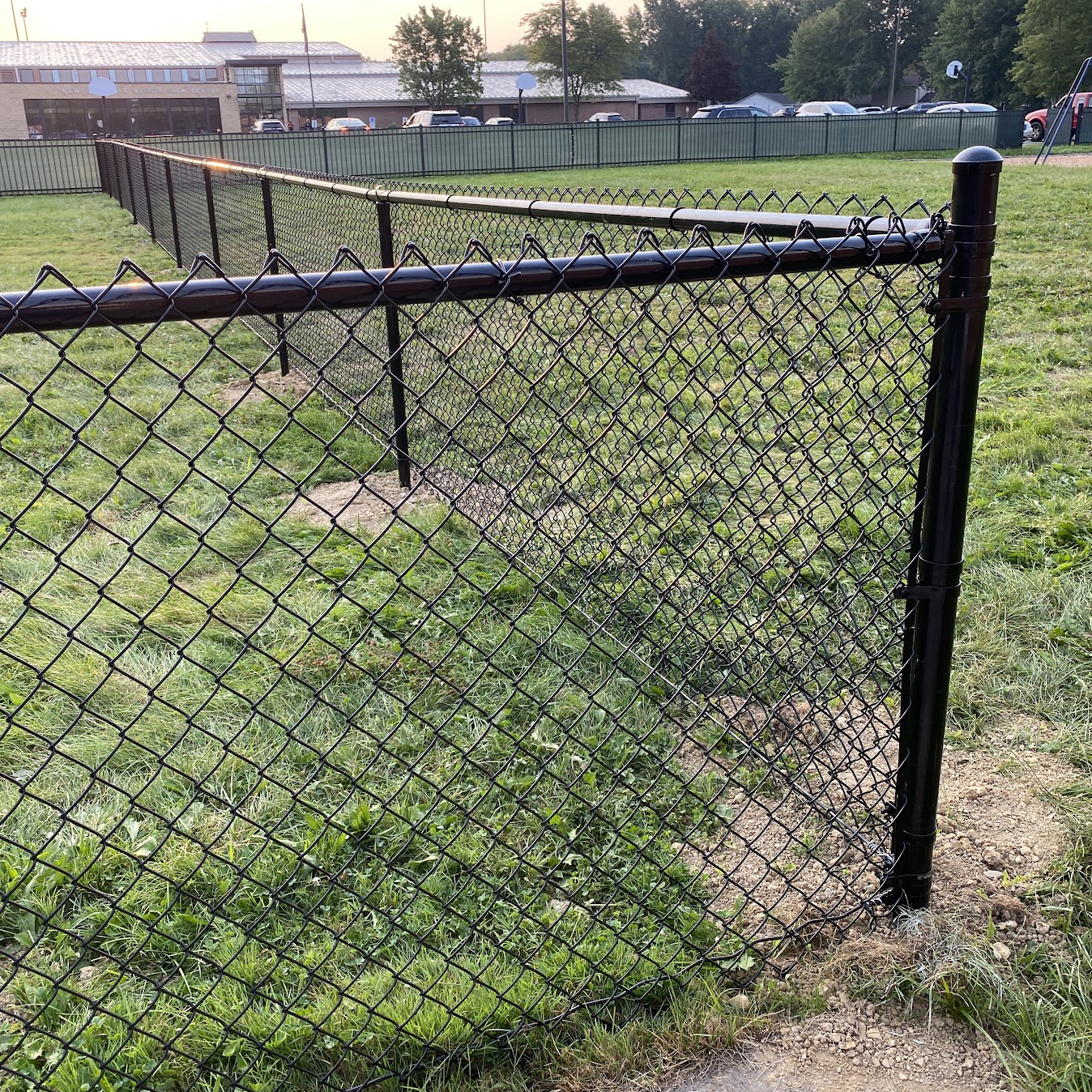 HF40 Round Chain Link Fence Posts and Pipes - Black, Brown, and Green ...