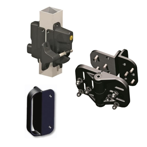 Nationwide Industries Keystone/Cornerstone Gate Kit, Black (includes CH300F-SD-BK, KLADV-P2-BK, and NW314S-BK) (Limited Quantities Available)