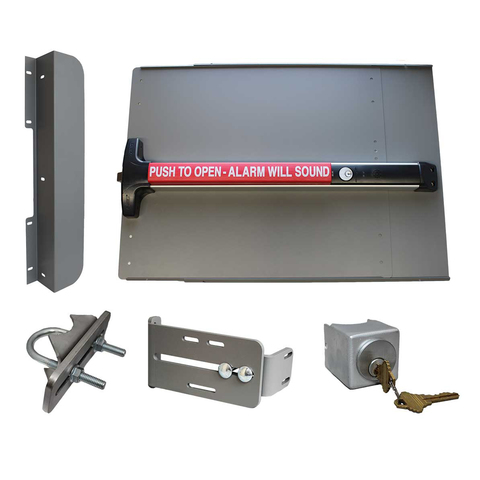 Lockey USA ED53 Alarmed Edge Safety Panic Bar Kit for Gates