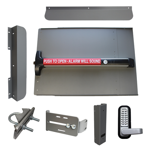 Lockey USA ED63 Alarmed Edge Security Panic Bar Kit for Gates