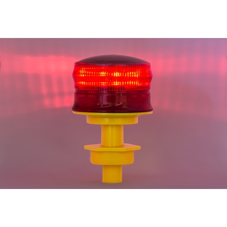 OTW Safety Flashing Solar Hazard Light - 360 degrees - Red