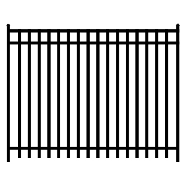 Centurion Titan Steel Fence Panel, 3-Rail - Residential