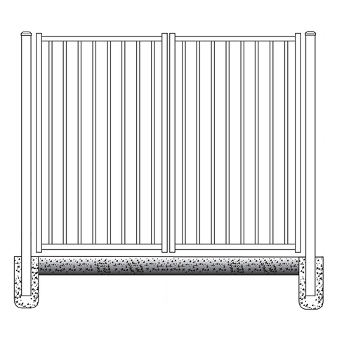 Centurion Protector Steel Fence Double Gate, 2-Rail - Residential