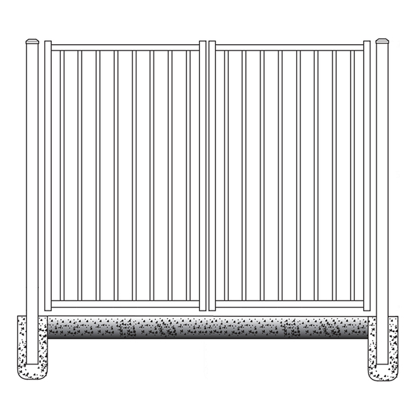 Centurion Protector Steel Fence Double Gate, 2-Rail - Residential