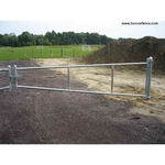 Hoover Fence S-Series Tubular Barrier Double Gate Kits - Galvanized Steel (BARRIER-GATE-S-GALV-DBL)