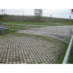 Hoover Fence H-Series Tubular Barrier Double Gate Kits - Galvanized Steel (BARRIER-GATE-H-GALV-DBL)