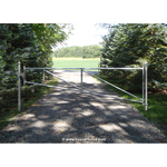 Hoover Fence Z-Series Tubular Barrier Single Gate Kits - Galvanized Steel (BARRIER-GATE-Z-GALV)