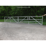 Hoover Fence G-Series Tubular Barrier Double Gate Kits - Galvanized Steel (BARRIER-GATE-G-GALV-DBL)