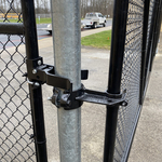 DAC Industries Chain Link Fence Strong Arm Latches for Single Gates - Black (STRONG-ARM-SNG-COLOR)
