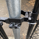 DAC Industries Chain Link Fence Strong Arm Latches for Single Gates - Black (STRONG-ARM-SNG-COLOR)