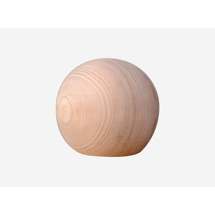 Untreated Wooden Ball Finial for 3 ins posts 
