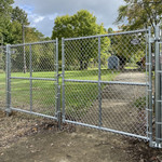 Hoover Fence Commercial Chain Link Fence Double Gates, All 1-5/8