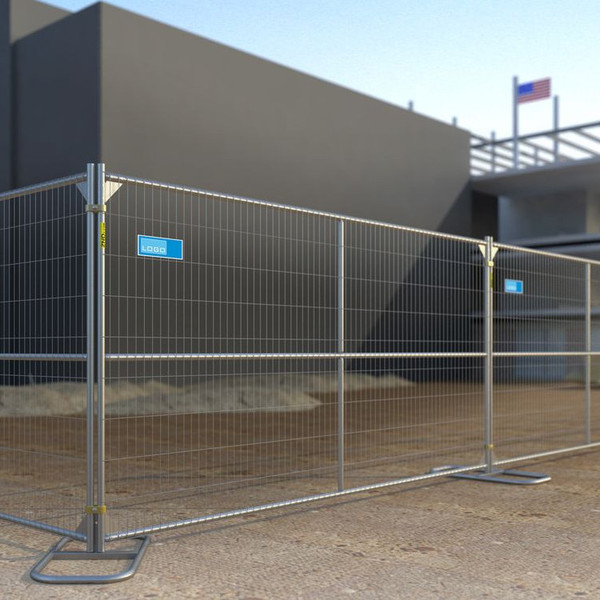 ZND 6'H x 12'W Temporary Fence Panels, Square Top