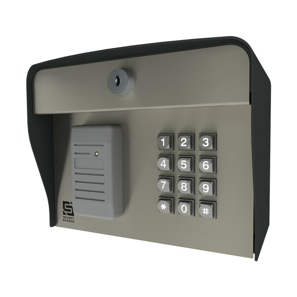 Security Brands PROX 2000 II - Post-Mount HID Proximity Card Reader with Keypad, Remote Slave Unit