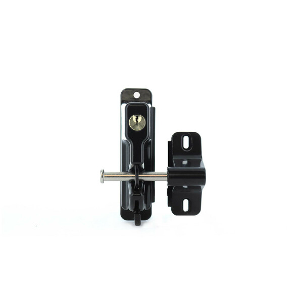Self Locking Keystone Double-Sided Gate Latch - Black Zinc Die-Cast ...